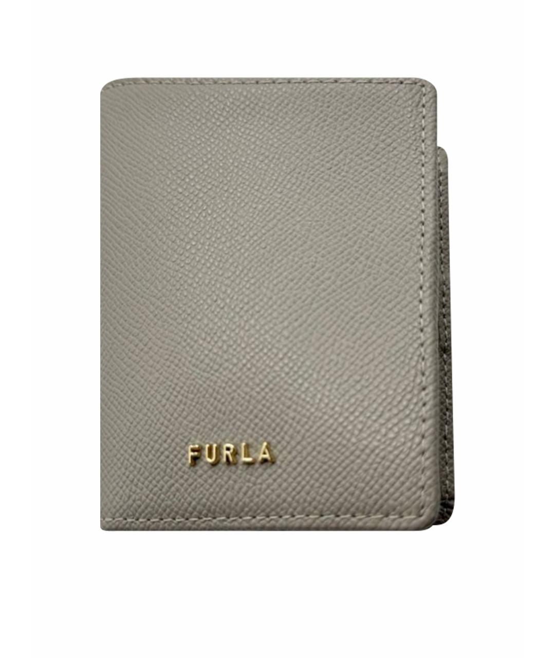 FURLA Серый кожаный кошелек, фото 1