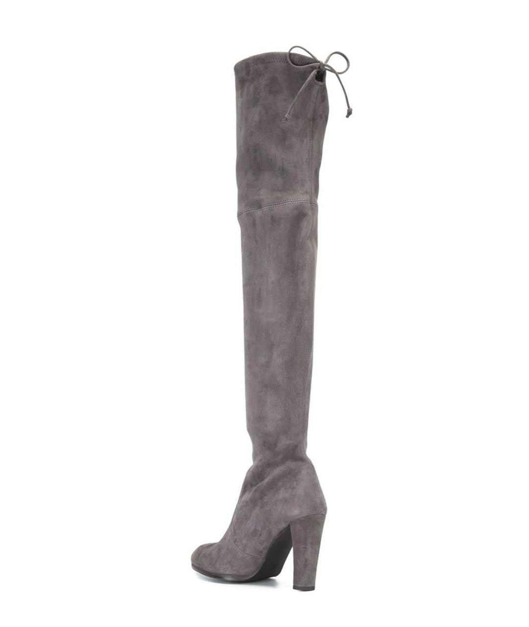 STUART WEITZMAN Серые замшевые ботфорты, фото 3