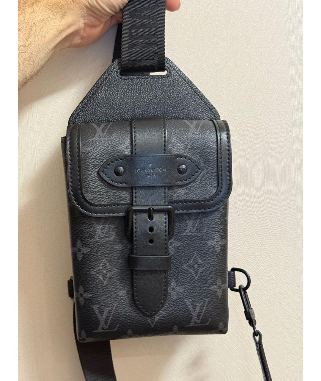 LOUIS VUITTON Черная сумка на плечо, фото 9
