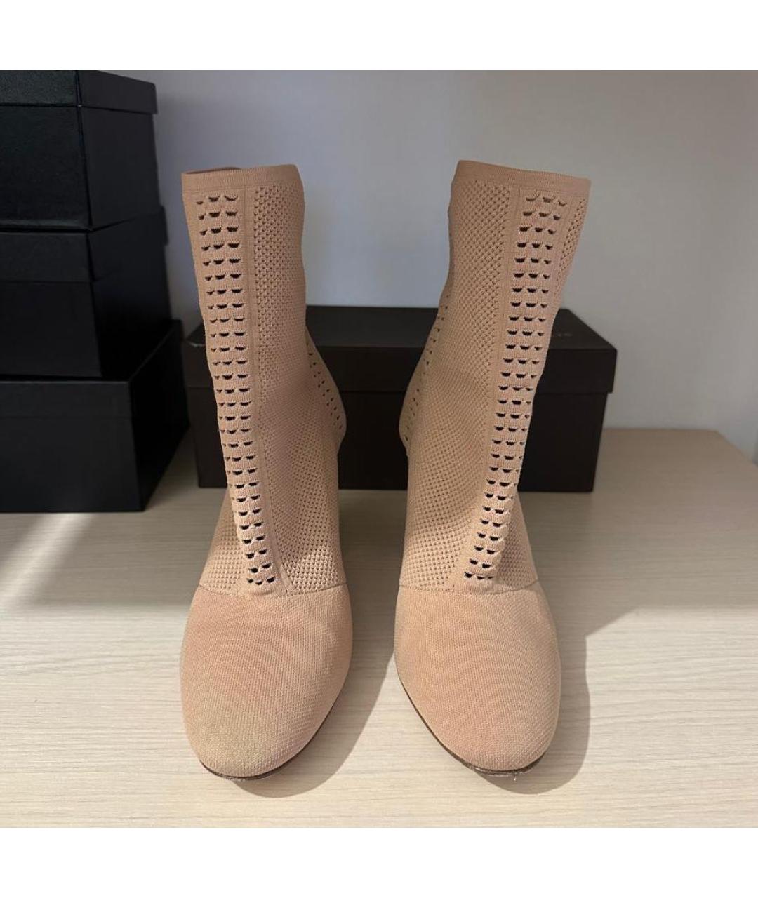 GIANVITO ROSSI Бежевые текстильные ботильоны, фото 2