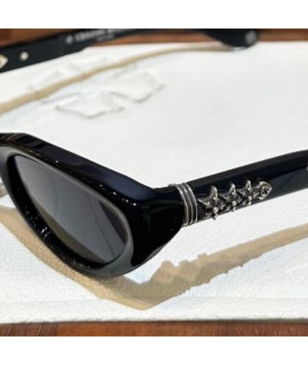 CHROME HEARTS Черные пластиковые солнцезащитные очки, фото 3