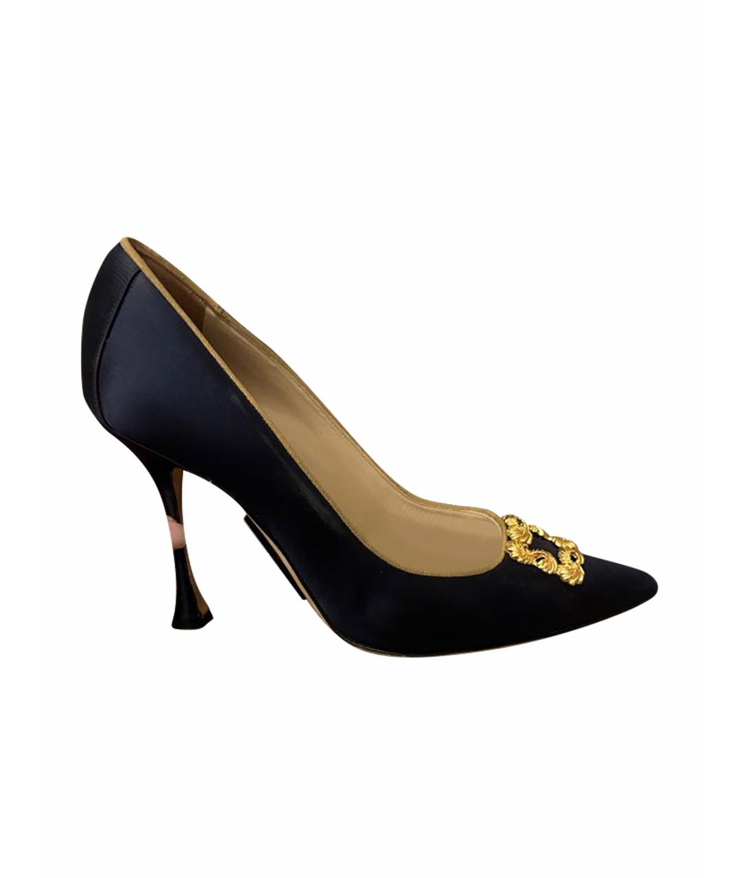 MANOLO BLAHNIK Темно-синие кожаные туфли, фото 1