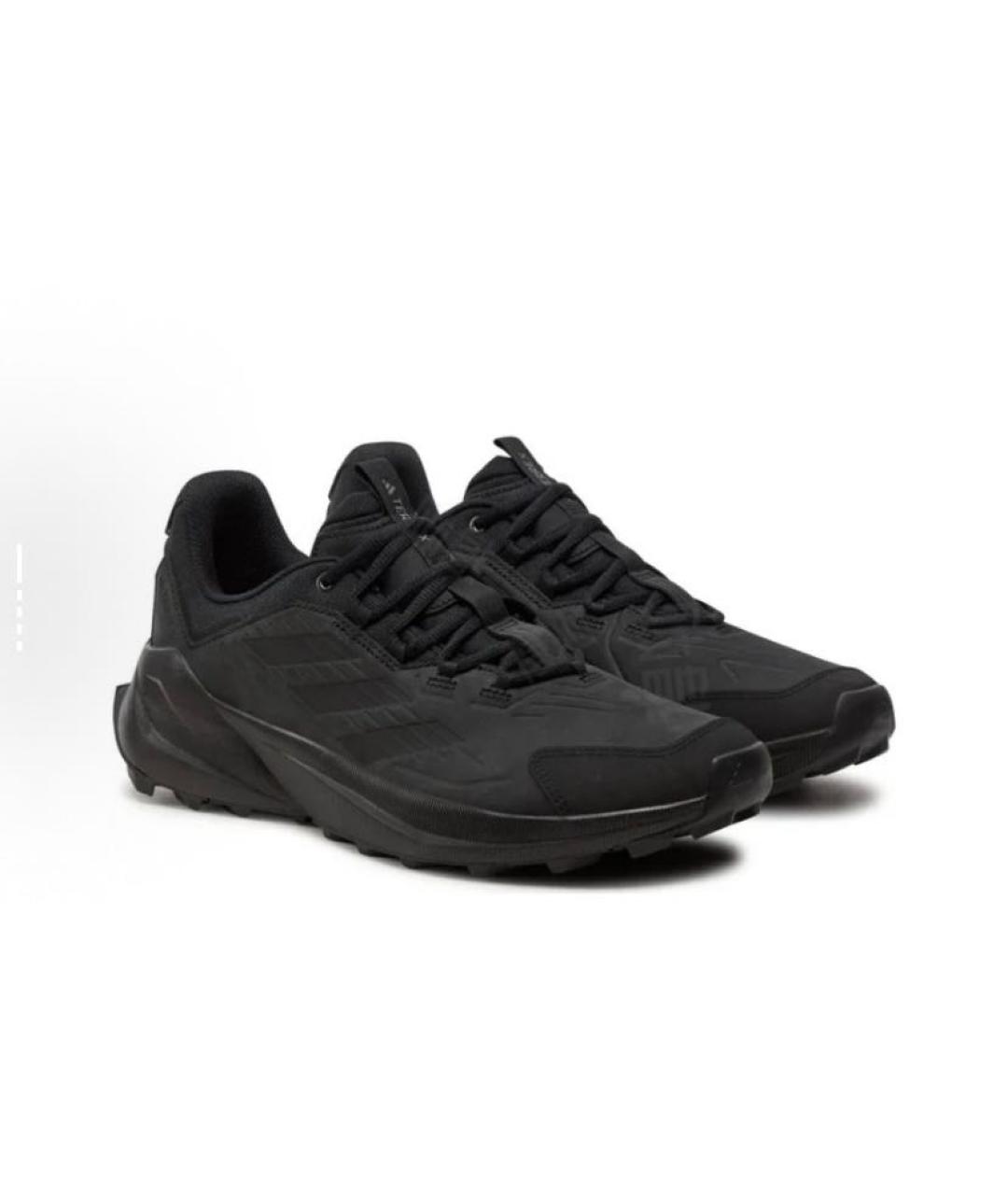 ADIDAS Черные текстильные низкие кроссовки / кеды, фото 4