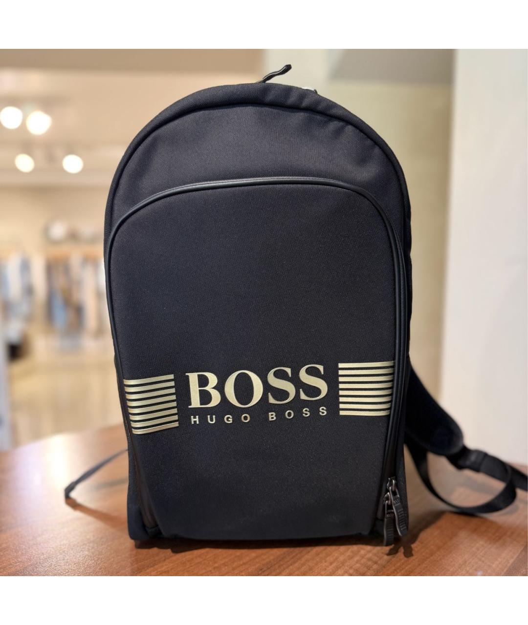 HUGO BOSS Черный синтетический рюкзак, фото 8