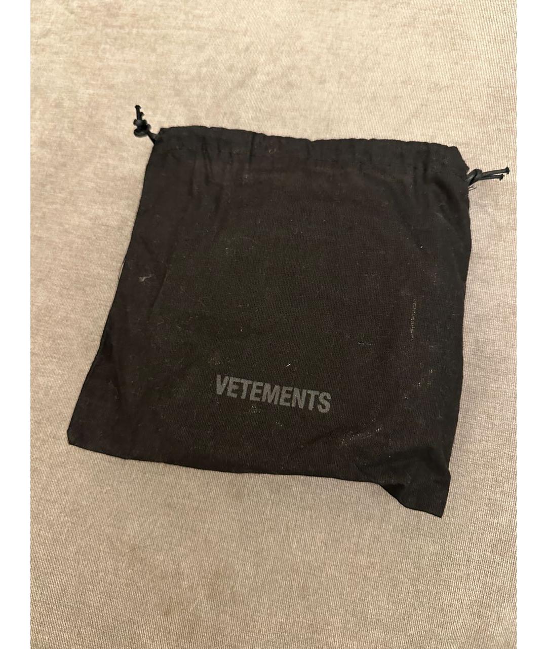 VETEMENTS Черный кожаный ремень, фото 5