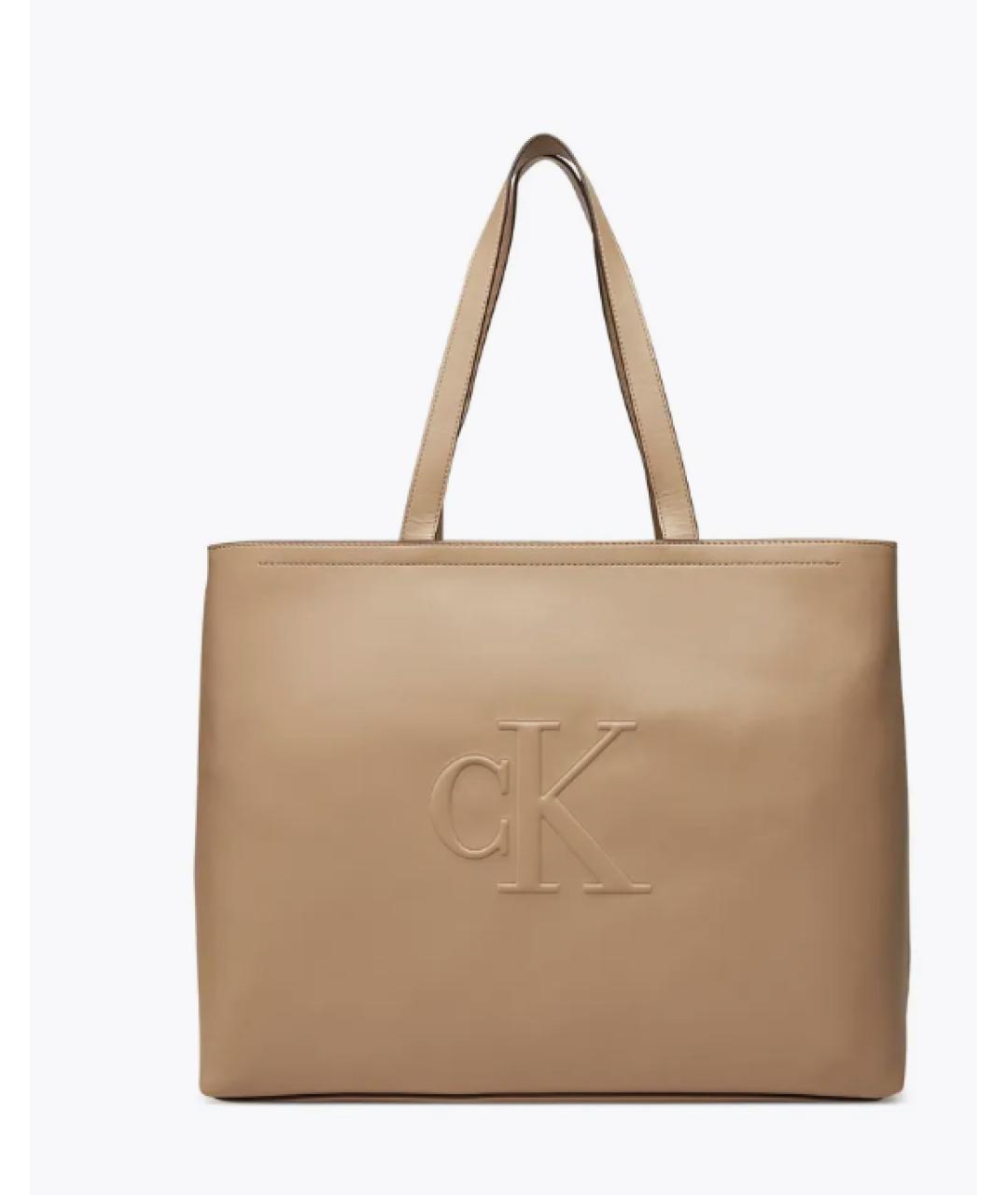 CALVIN KLEIN Коричневая сумка тоут, фото 3