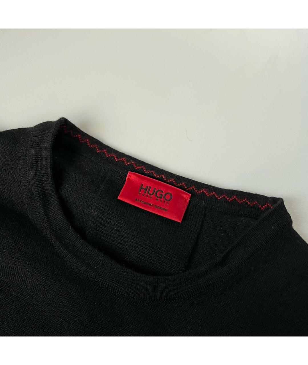 HUGO BOSS Черный шерстяной джемпер / свитер, фото 5