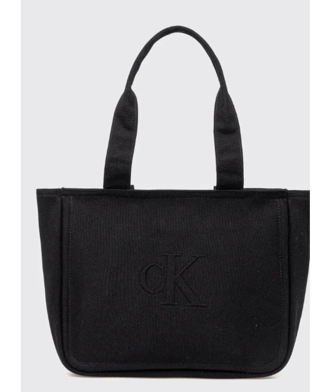 CALVIN KLEIN Черная тканевая сумка тоут, фото 3