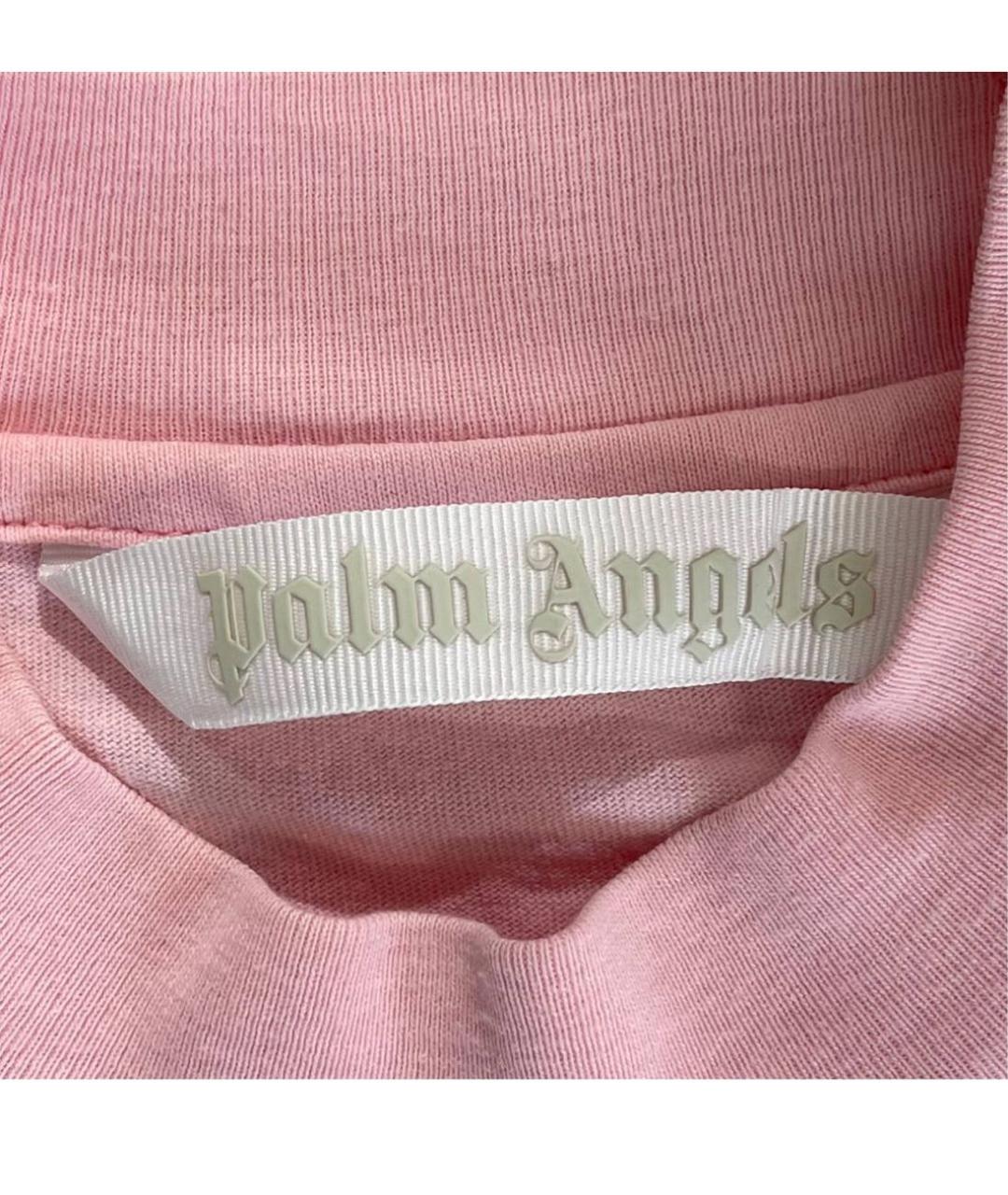 PALM ANGELS Розовая хлопковая футболка, фото 2
