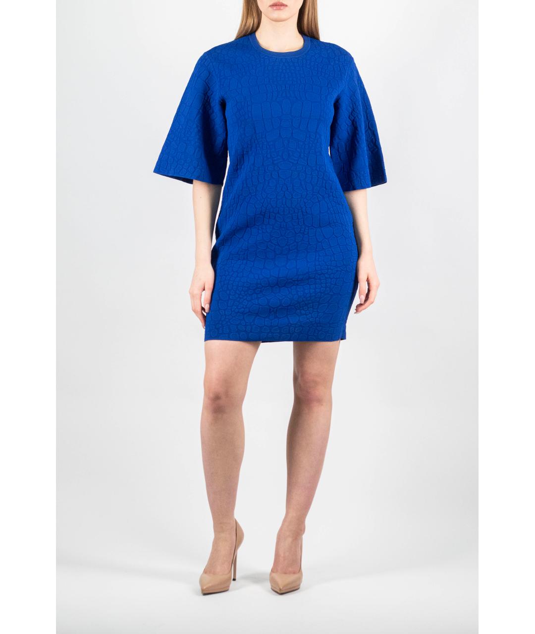 MCQ ALEXANDER MCQUEEN Синее вискозное повседневное платье, фото 5