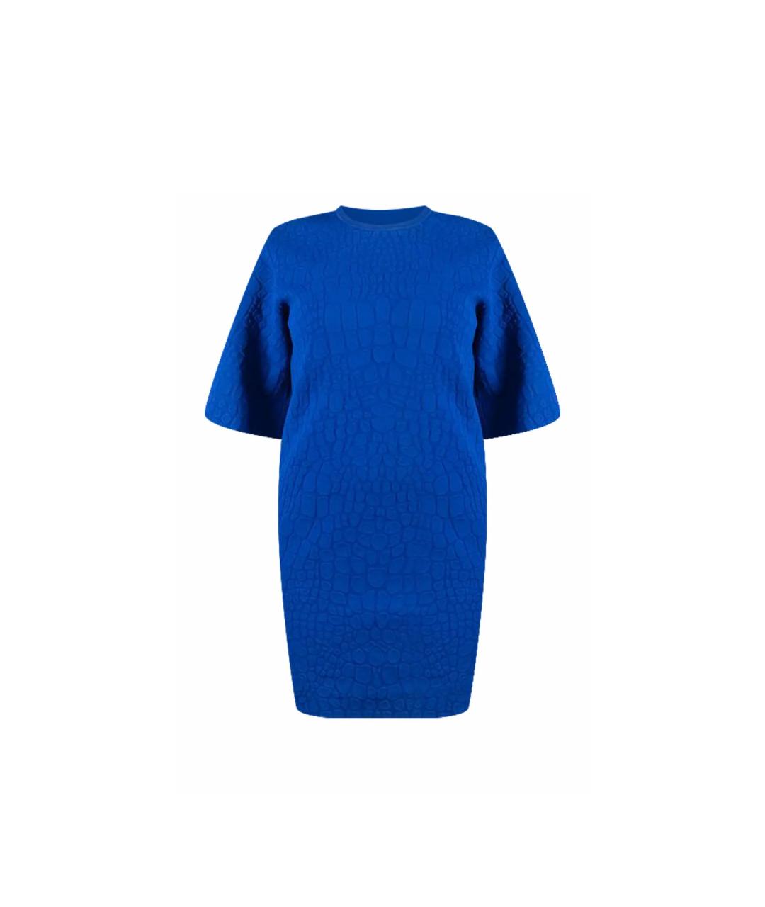 MCQ ALEXANDER MCQUEEN Синее вискозное повседневное платье, фото 1