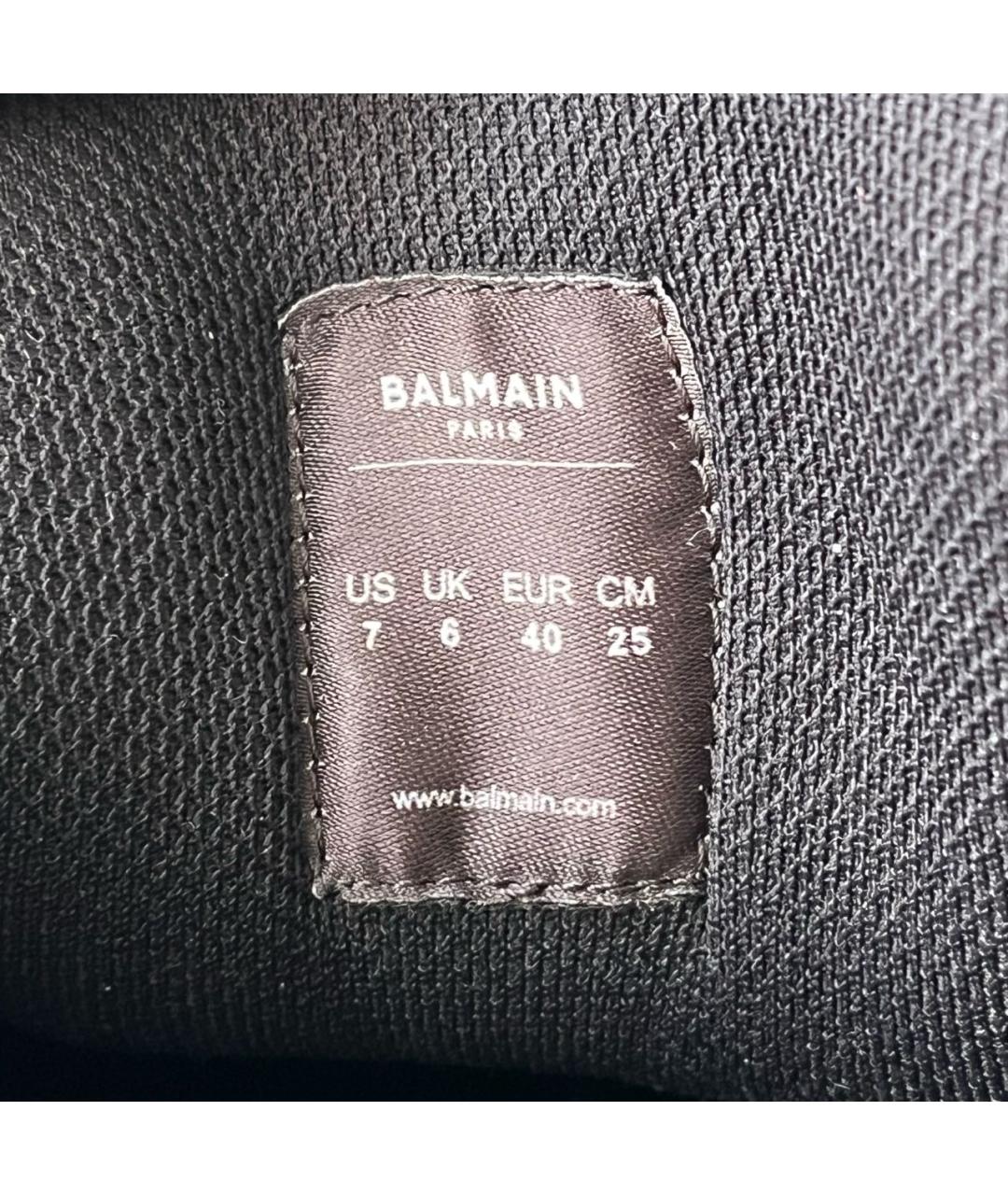 BALMAIN Черные низкие кроссовки / кеды, фото 8