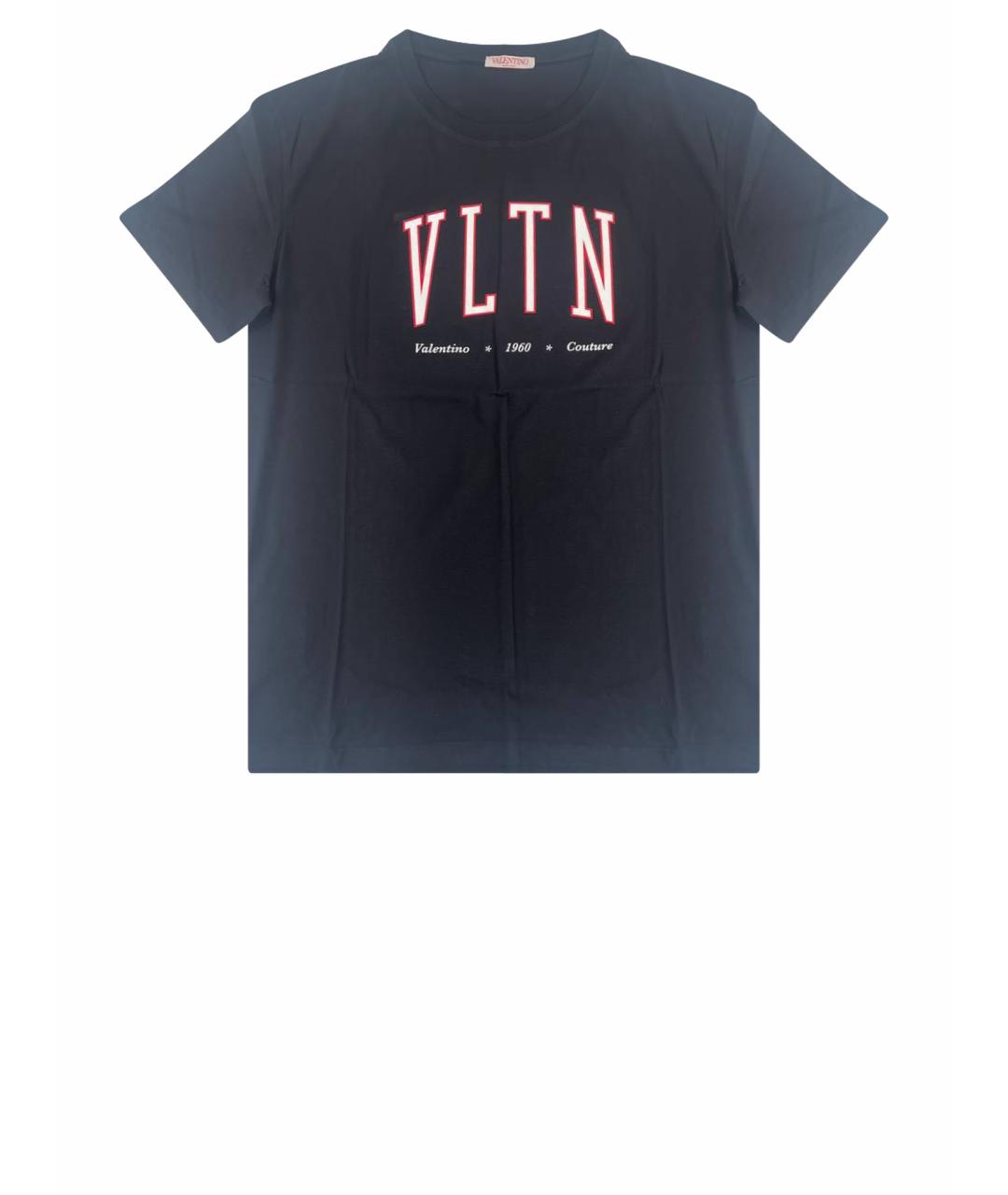 VALENTINO Черная хлопковая футболка, фото 1