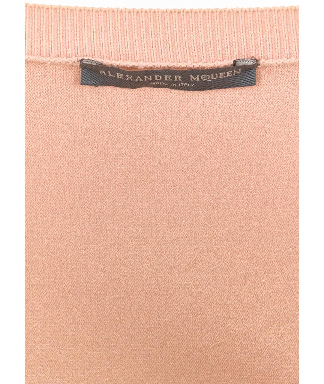 MCQ ALEXANDER MCQUEEN Бежевое вискозное повседневное платье, фото 3