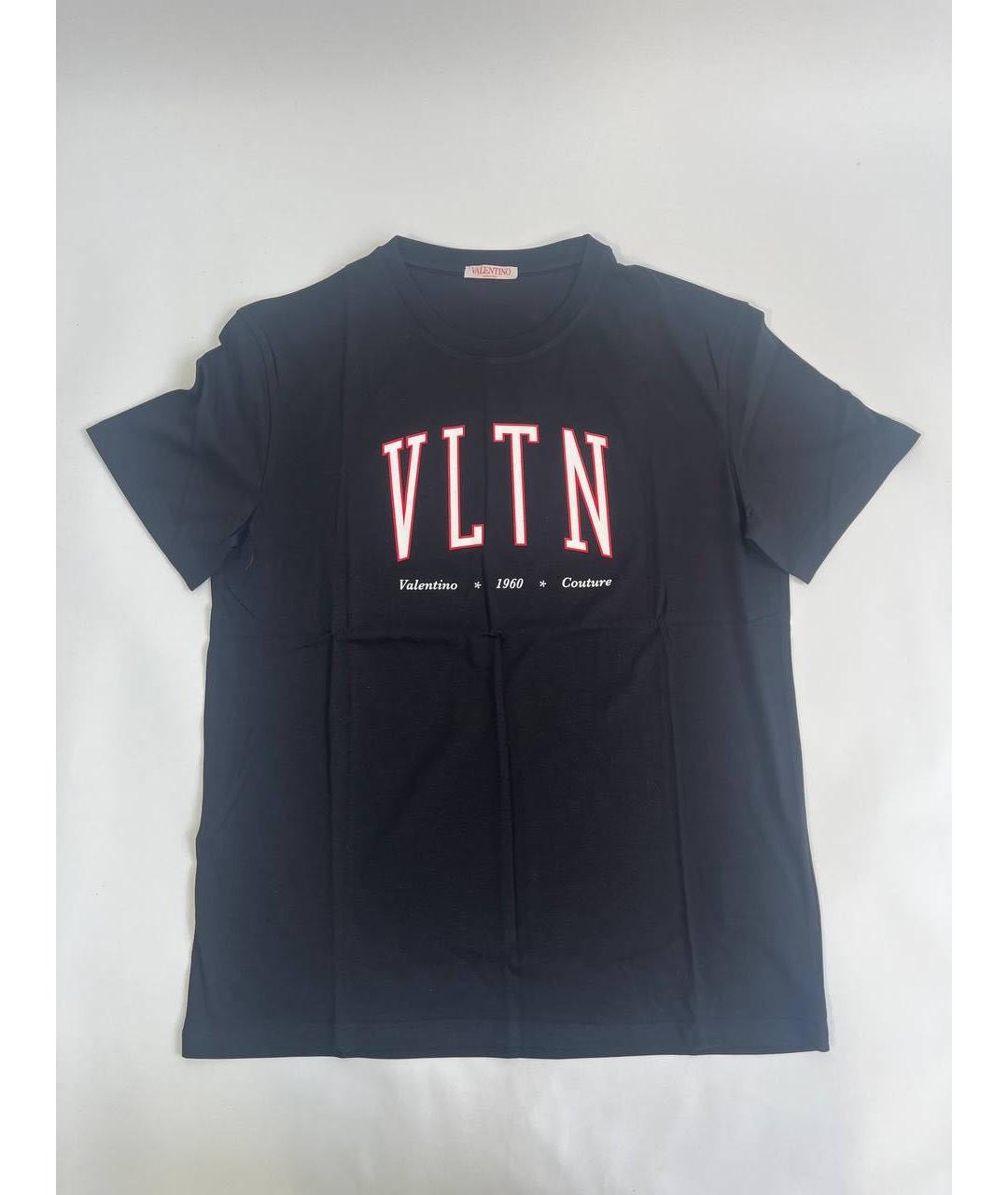 VALENTINO Черная хлопковая футболка, фото 5