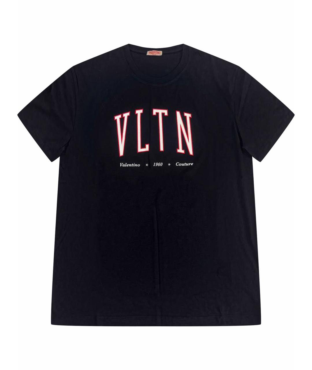 VALENTINO Черная хлопковая футболка, фото 1