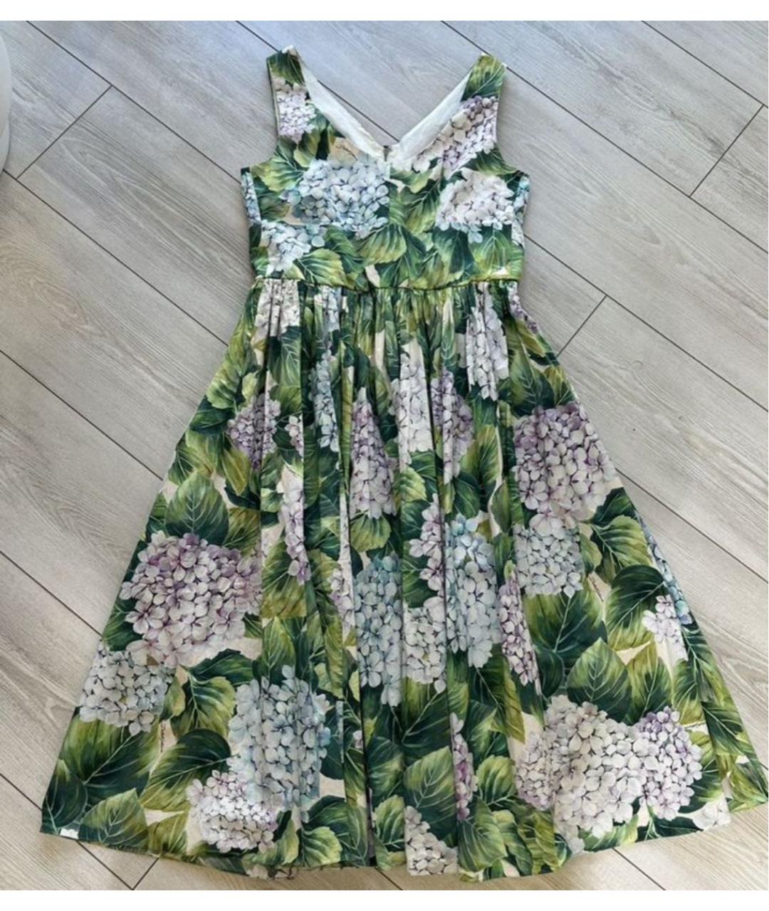 DOLCE&GABBANA Мульти хлопковое повседневное платье, фото 5