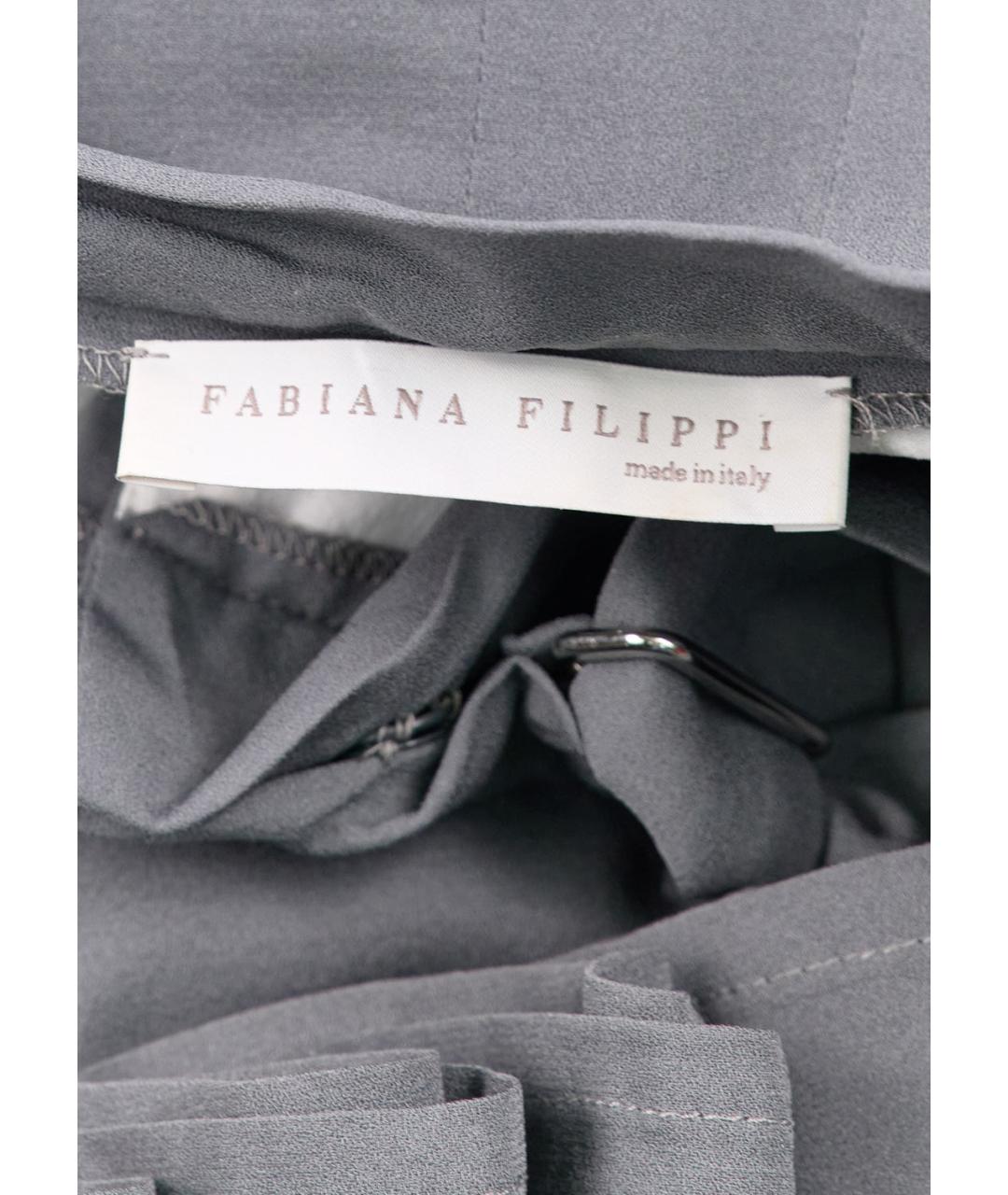 FABIANA FILIPPI Серая шелковая юбка миди, фото 3