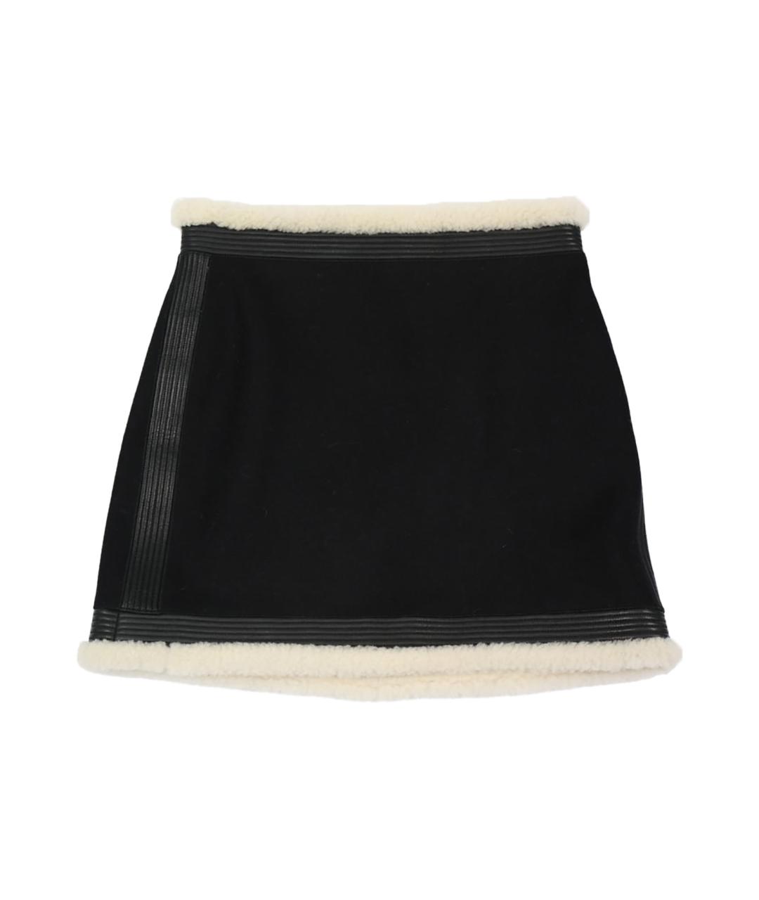 DSQUARED2 Черная шерстяная юбка мини, фото 1