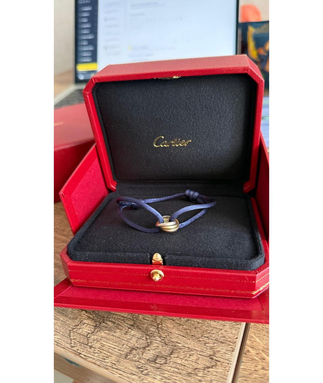 CARTIER Темно-синий браслет из желтого золота, фото 4