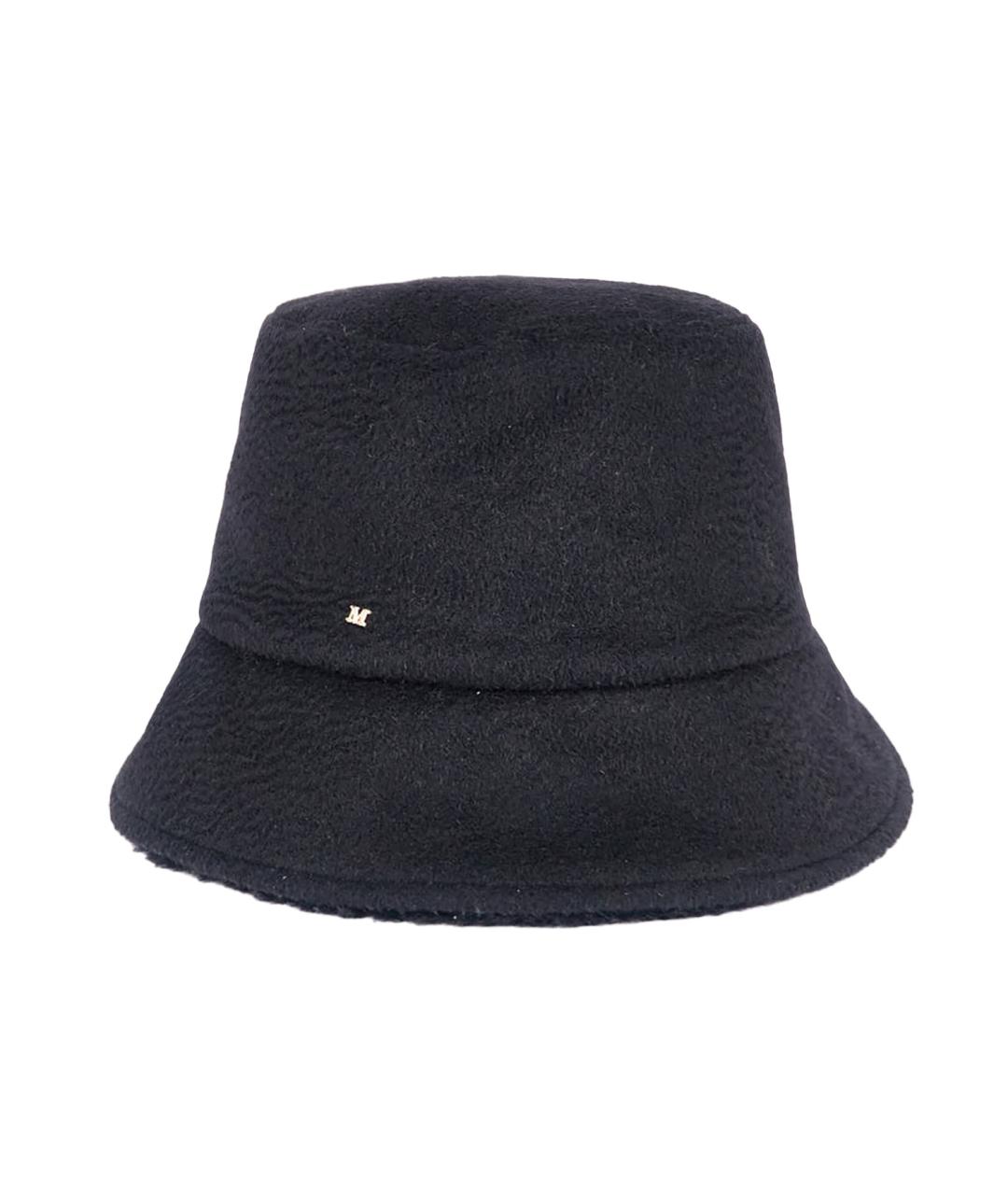 MAX MARA Черная шерстяная шляпа, фото 1