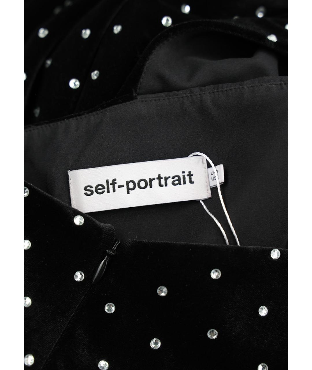 SELF-PORTRAIT Черное полиэстеровое коктейльное платье, фото 3