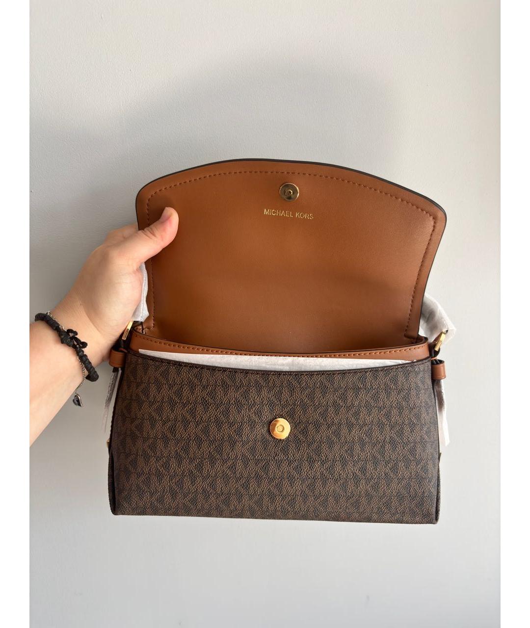 MICHAEL MICHAEL KORS Коричневая сумка через плечо, фото 4
