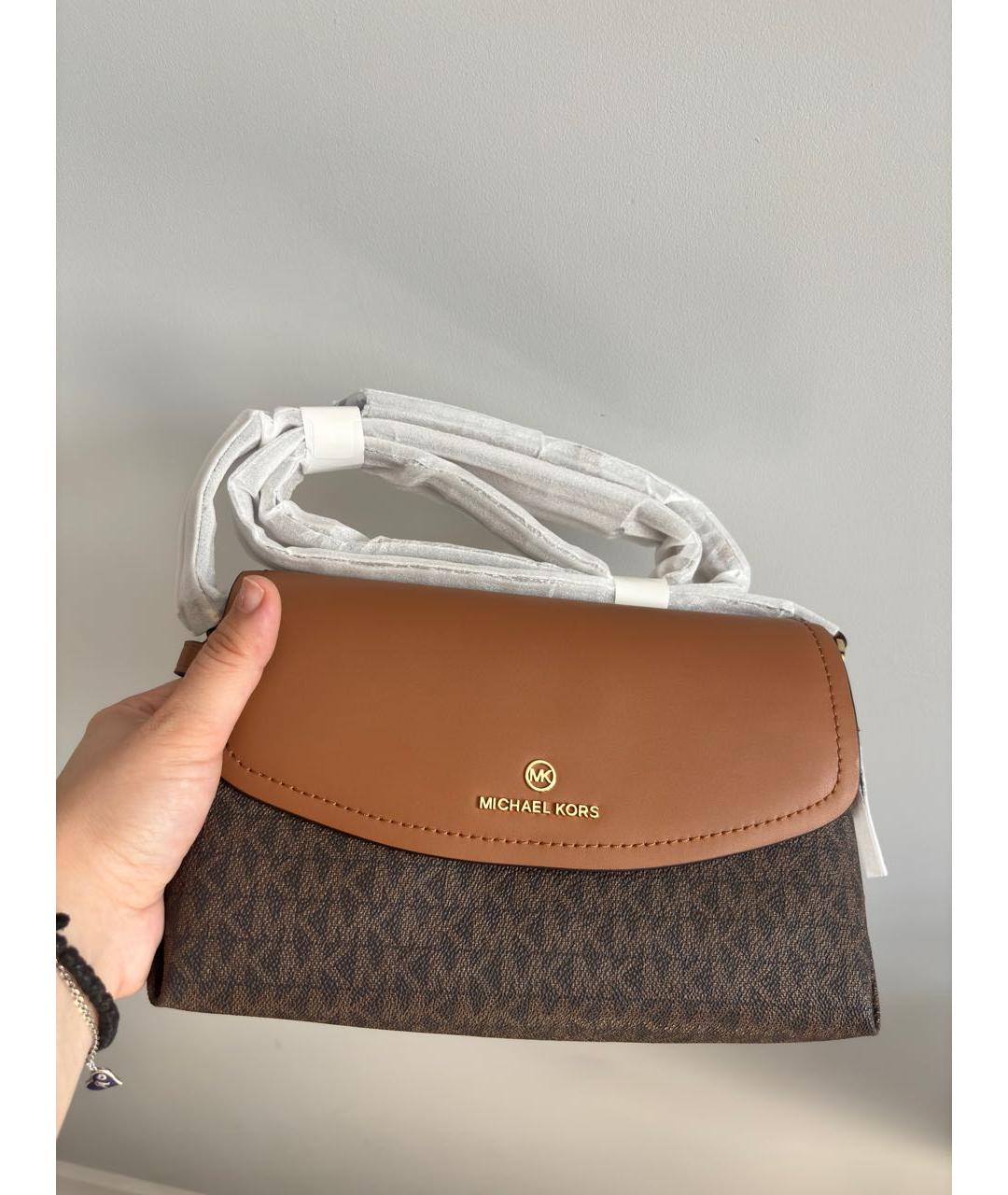 MICHAEL MICHAEL KORS Коричневая сумка через плечо, фото 8