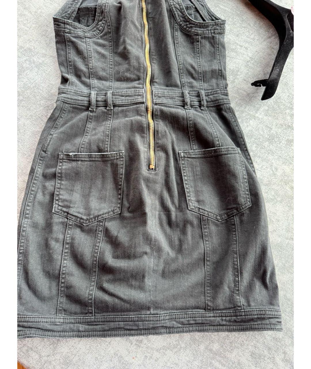 BALMAIN Черное хлопковое платье, фото 5