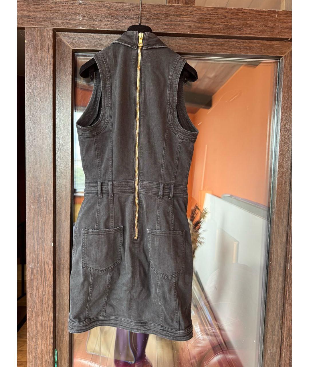 BALMAIN Черное хлопковое платье, фото 2