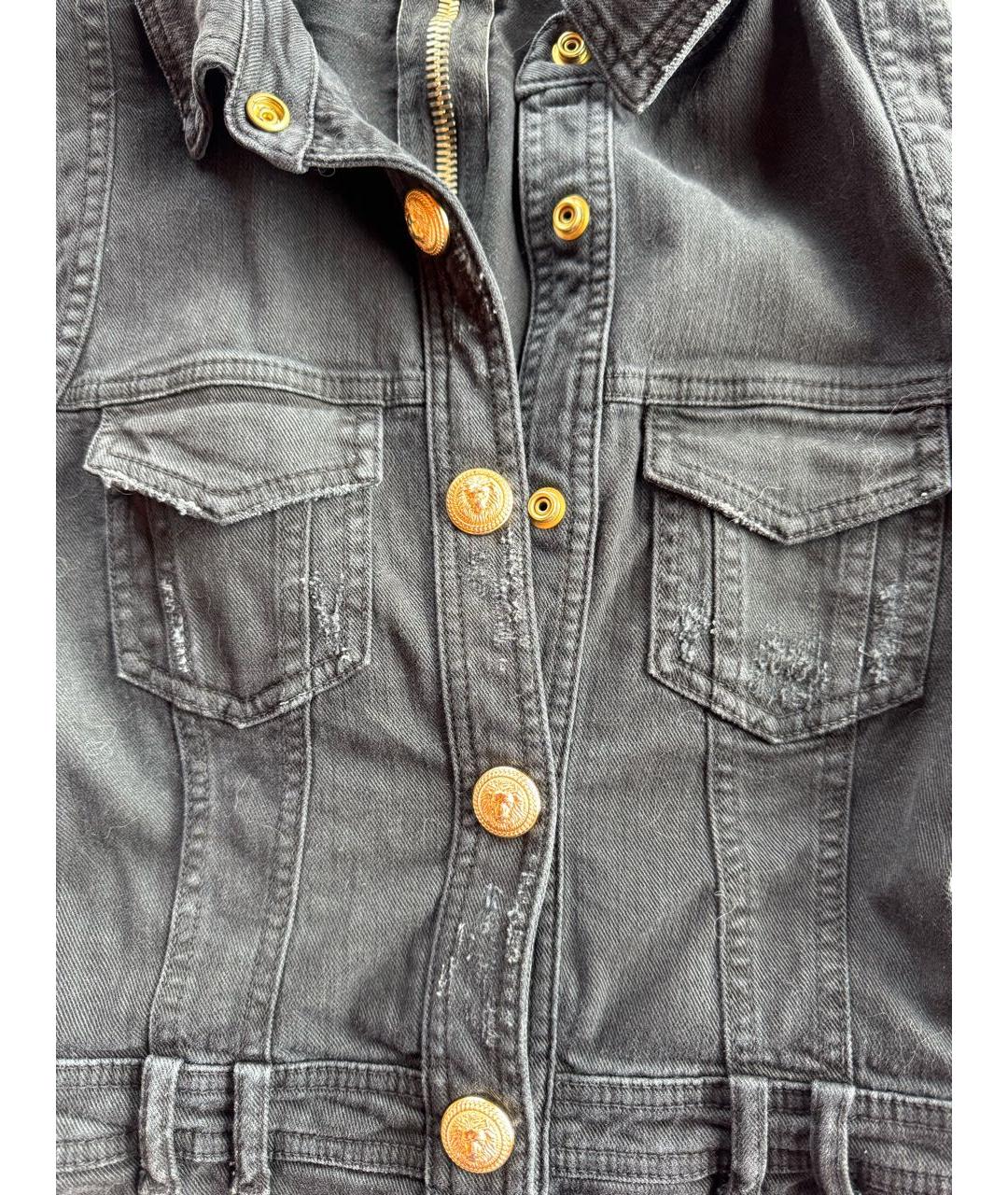 BALMAIN Черное хлопковое платье, фото 4