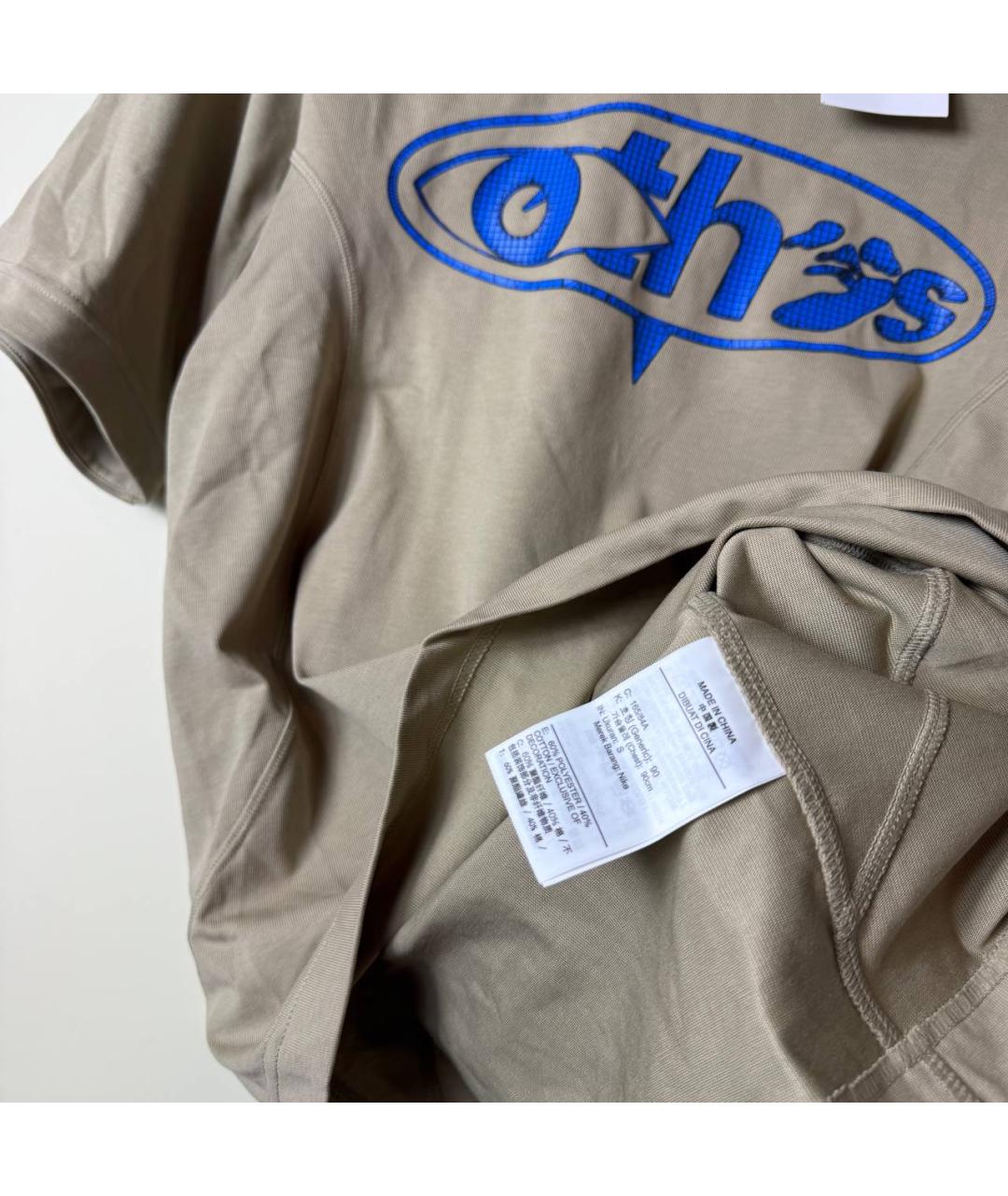 NIKE X OFF-WHITE Бежевая футболка, фото 7