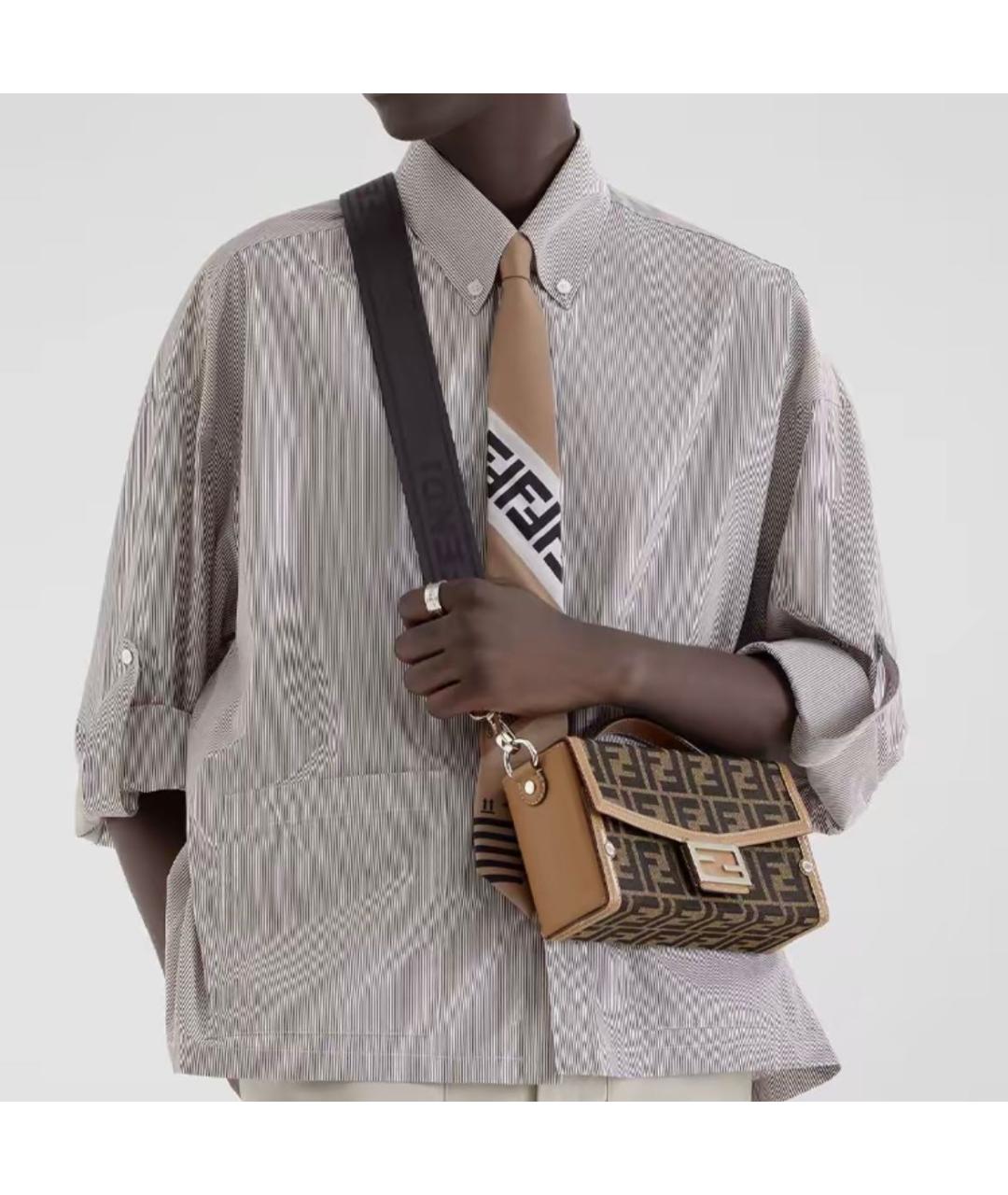 FENDI Коричневая сумка на плечо, фото 4