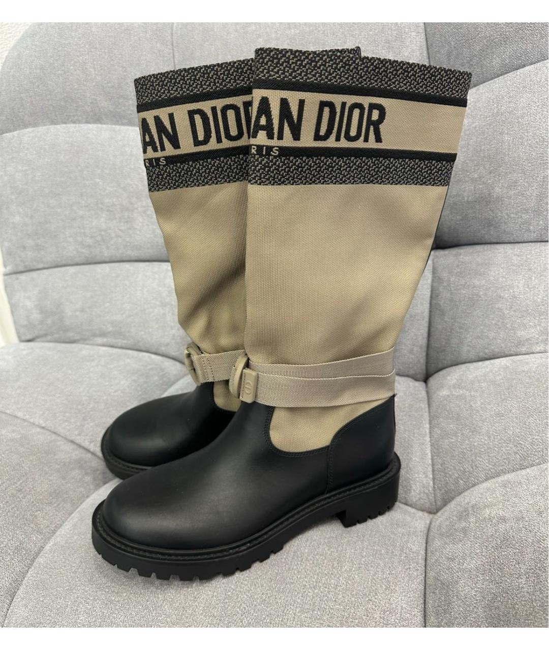 CHRISTIAN DIOR Черные сапоги, фото 6