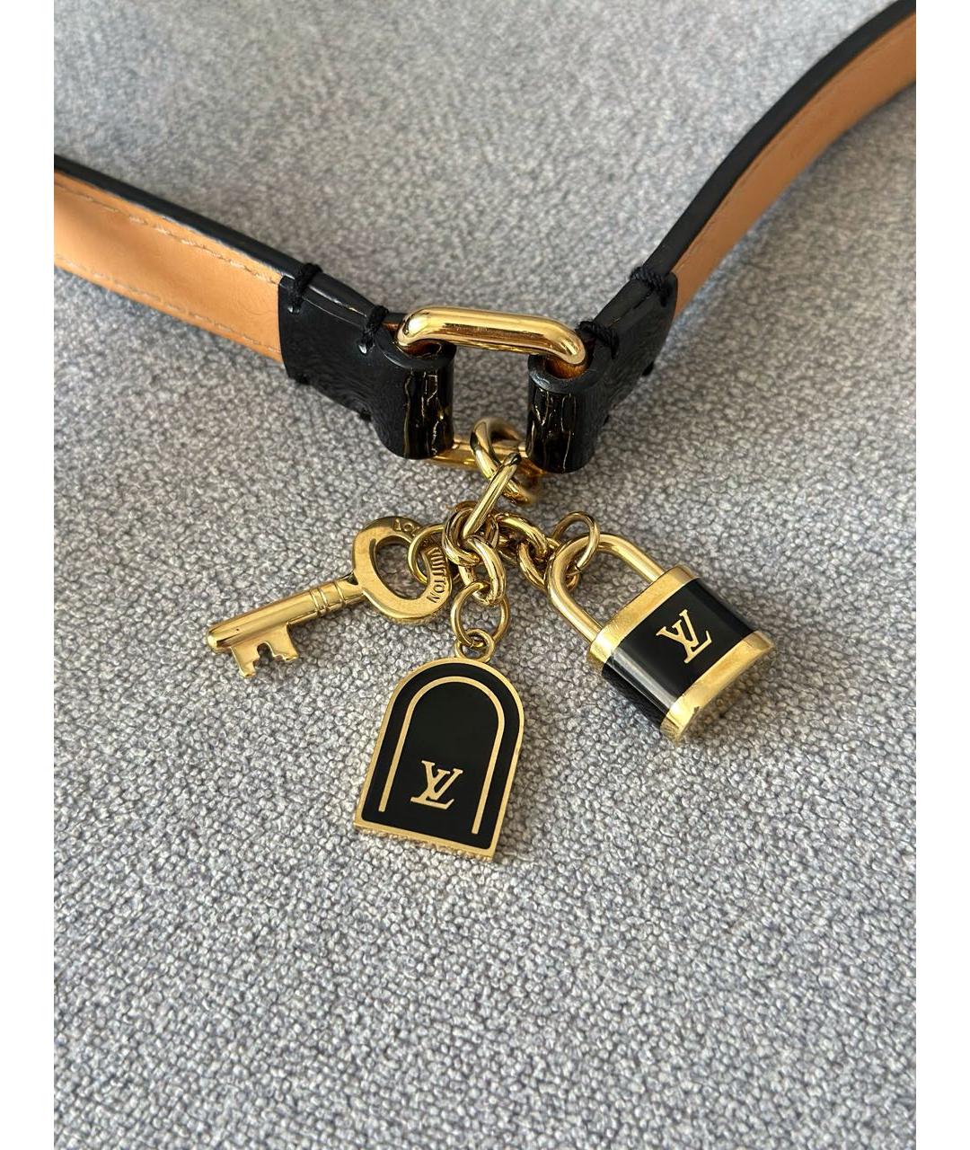 LOUIS VUITTON Черный ремень из лакированной кожи, фото 3
