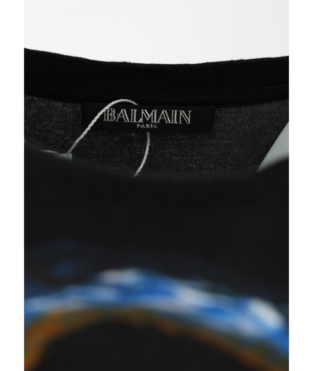 BALMAIN Черная хлопковая майка, фото 3