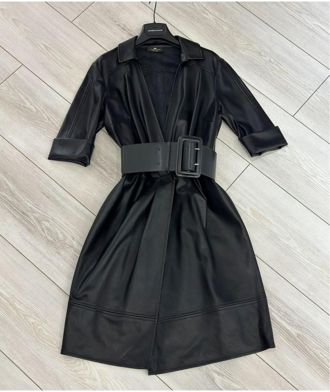 ELISABETTA FRANCHI Черное коктейльное платье, фото 6