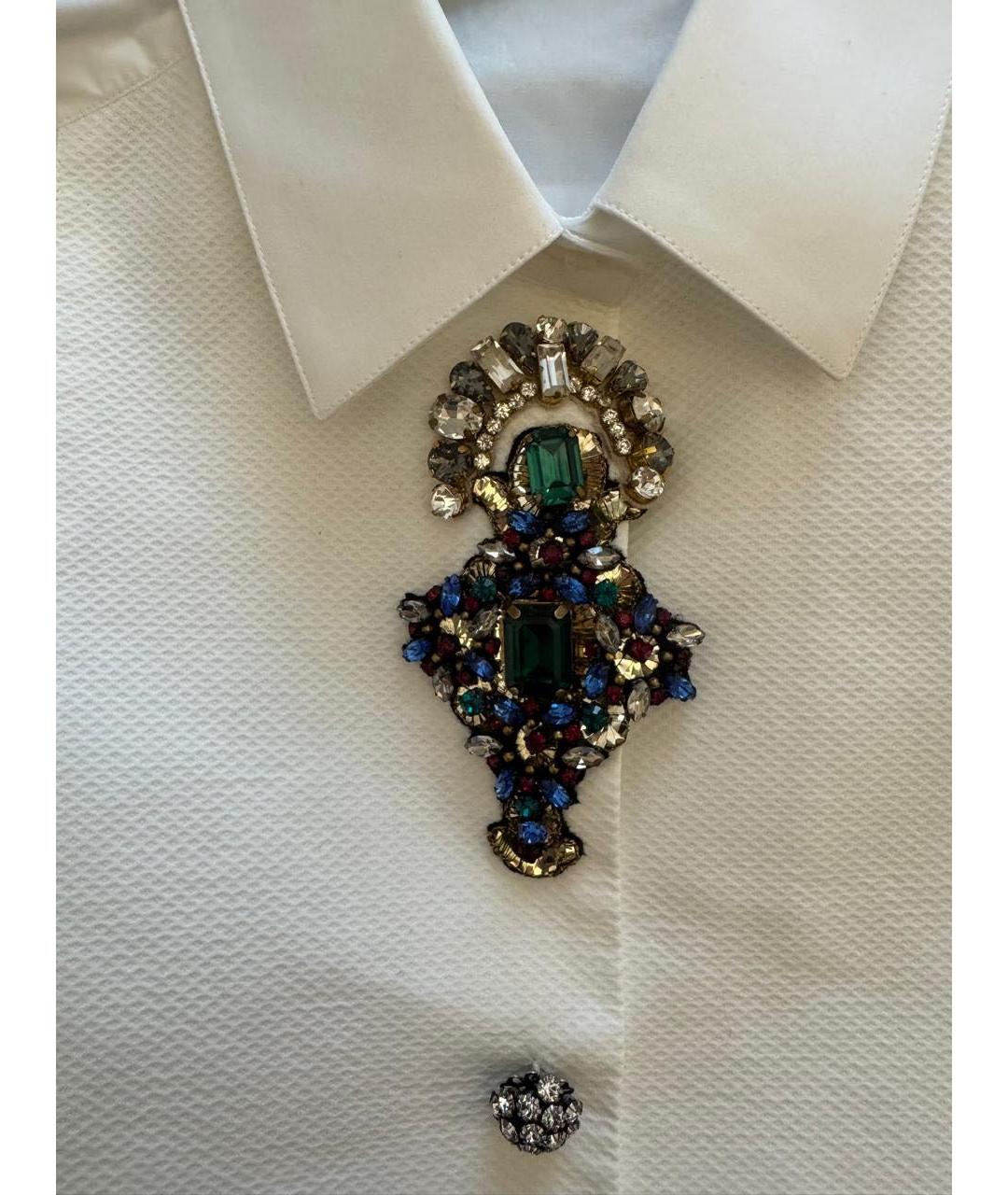 DOLCE&GABBANA Белая хлопковая рубашка, фото 3