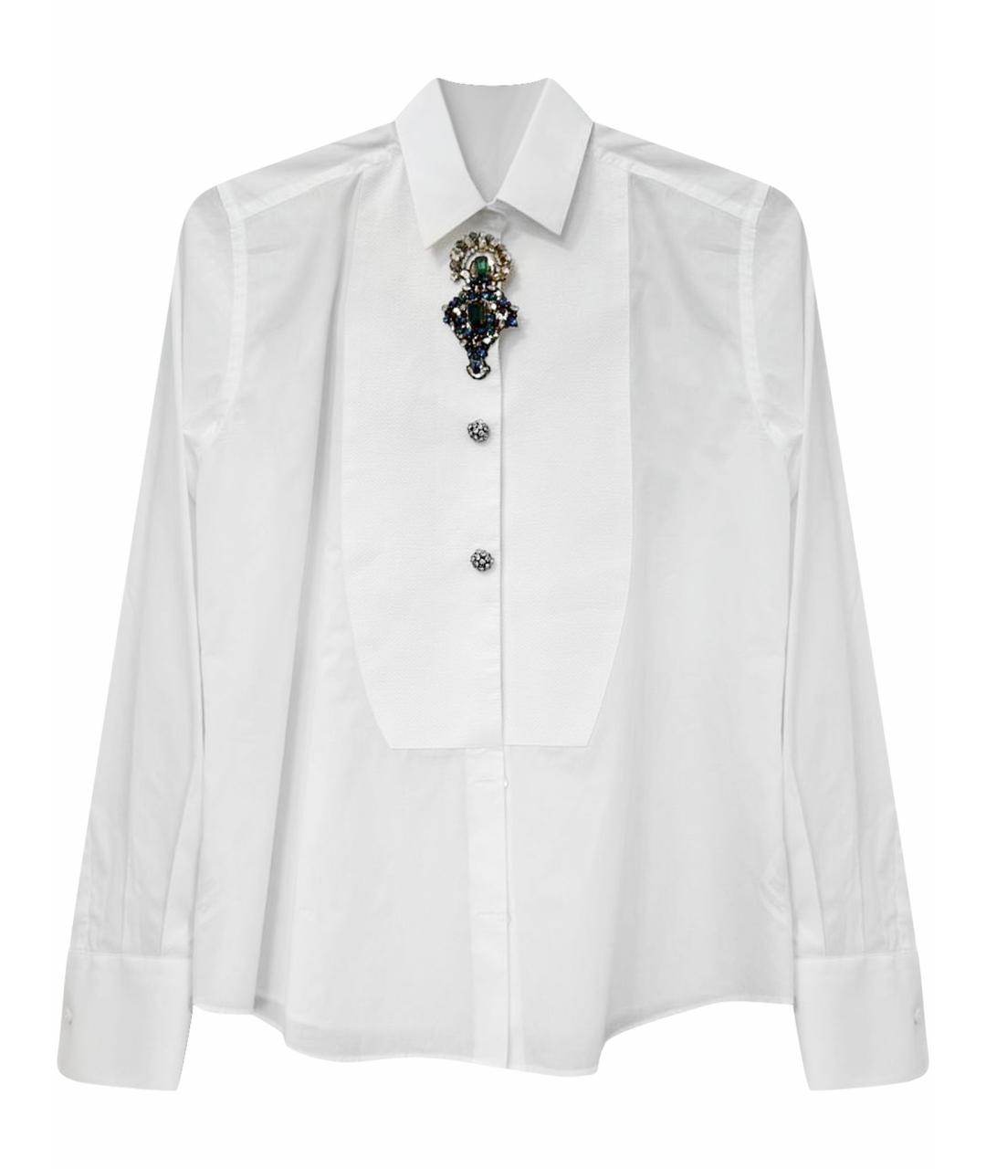 DOLCE&GABBANA Белая хлопковая рубашка, фото 1