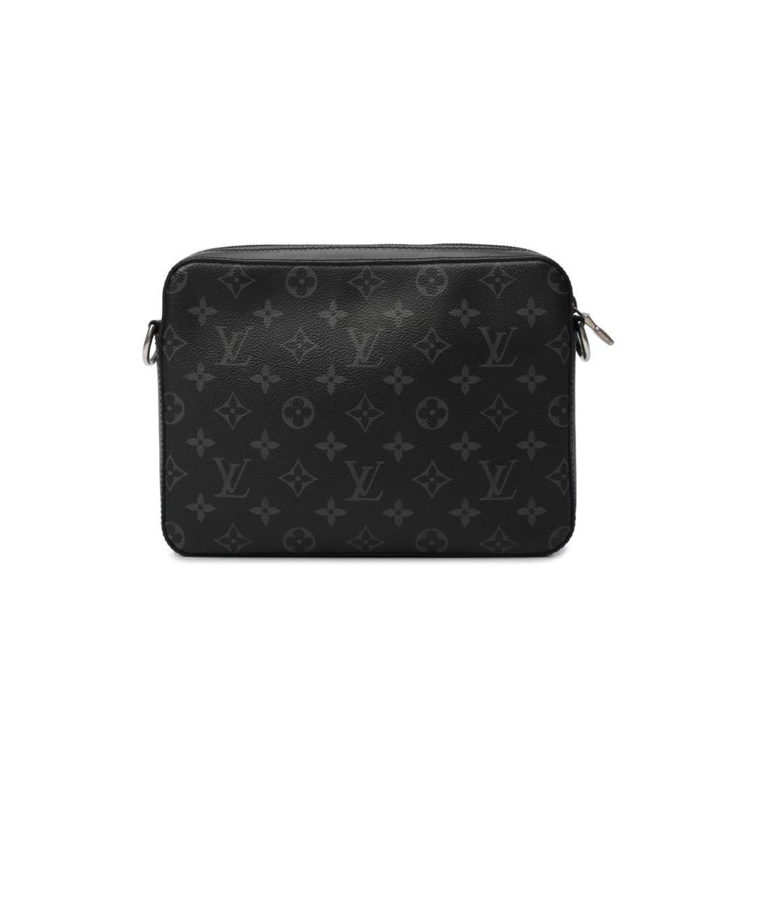 LOUIS VUITTON Черная кожаная сумка на плечо, фото 2