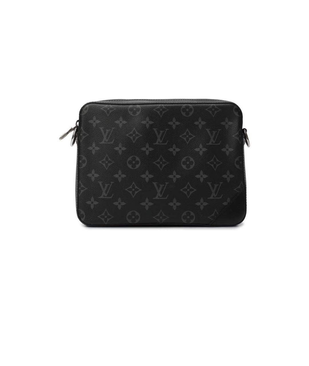 LOUIS VUITTON Черная кожаная сумка на плечо, фото 3