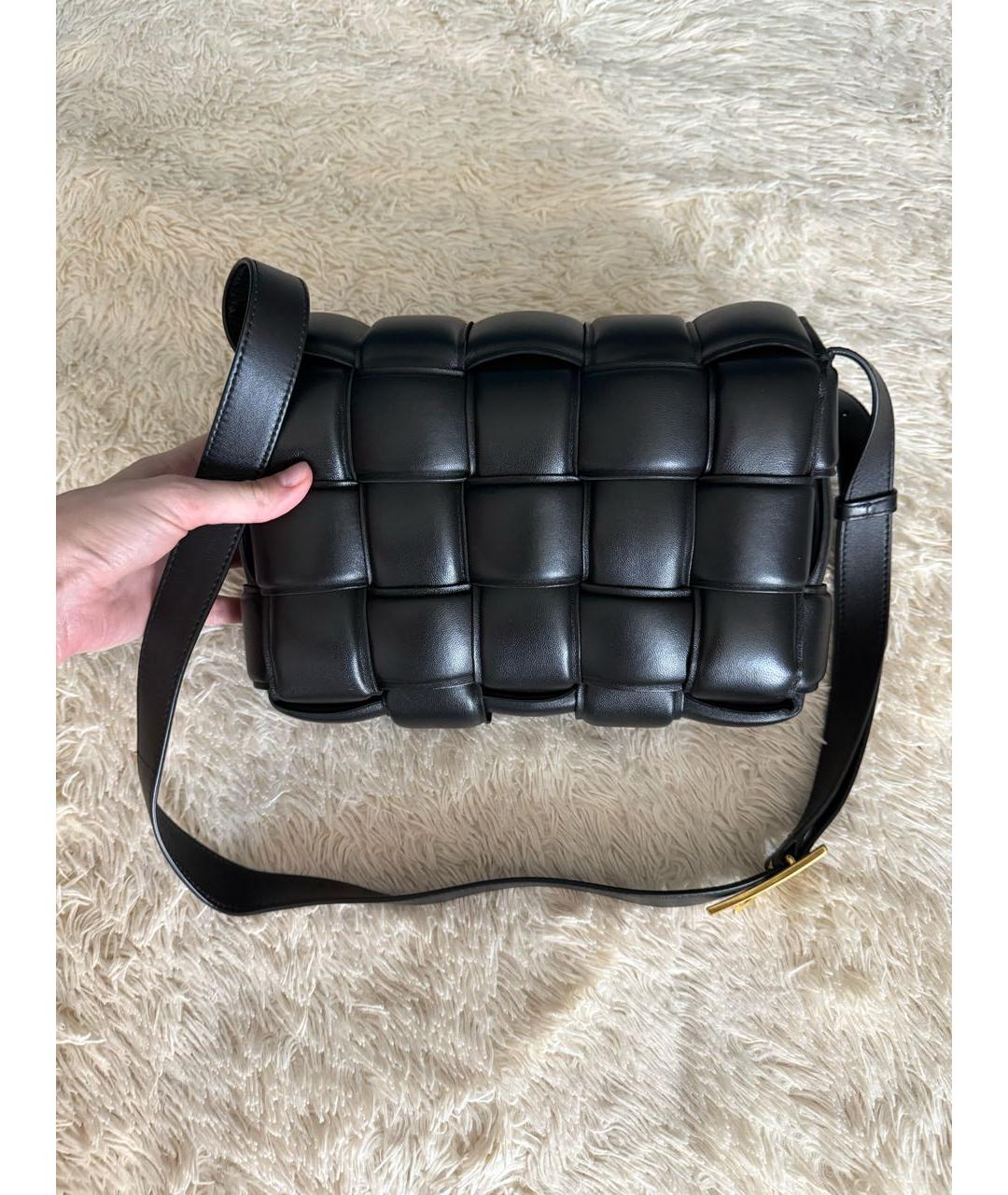 BOTTEGA VENETA Черная кожаная сумка через плечо, фото 3