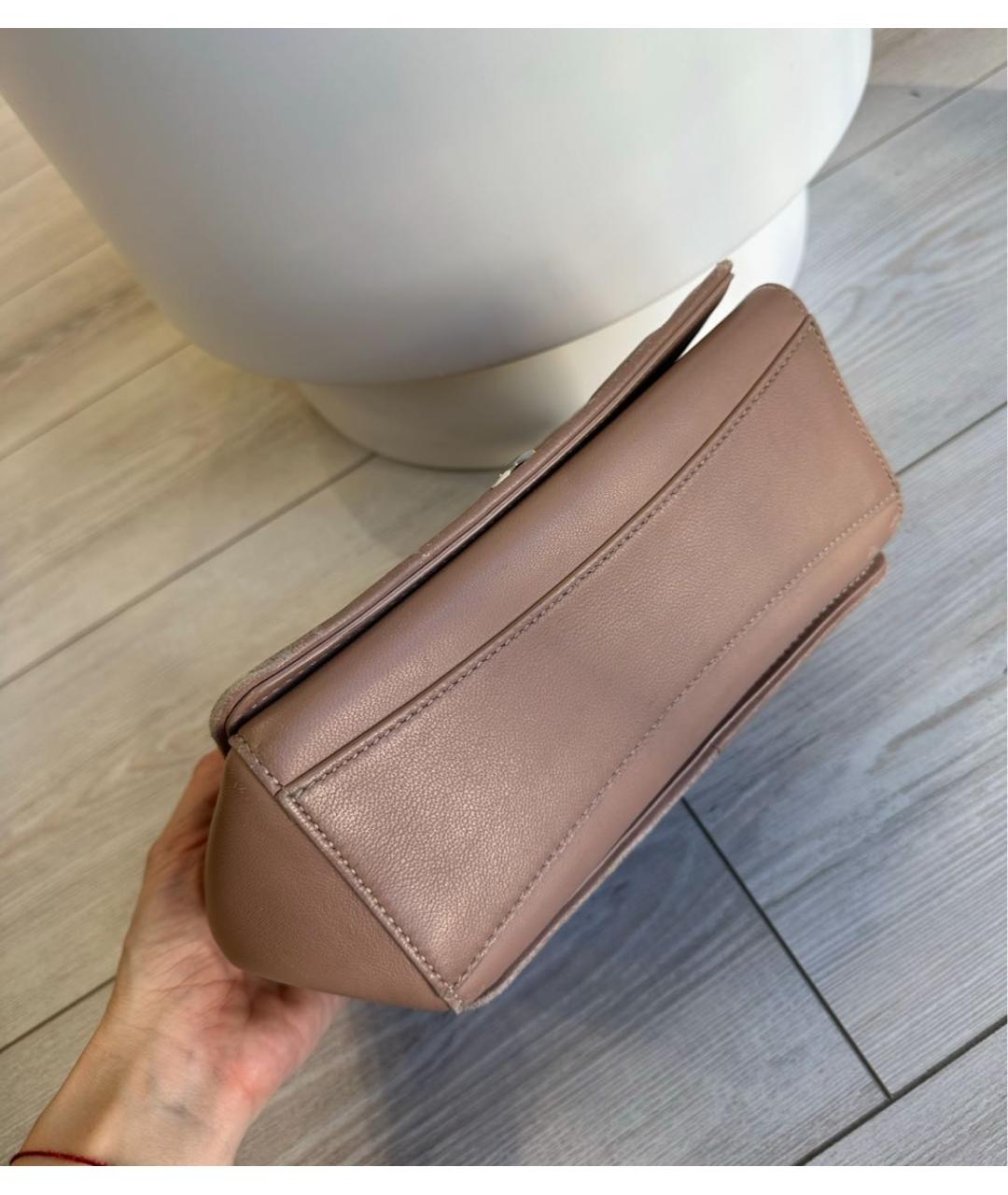 JIMMY CHOO Бежевая кожаная сумка тоут, фото 4