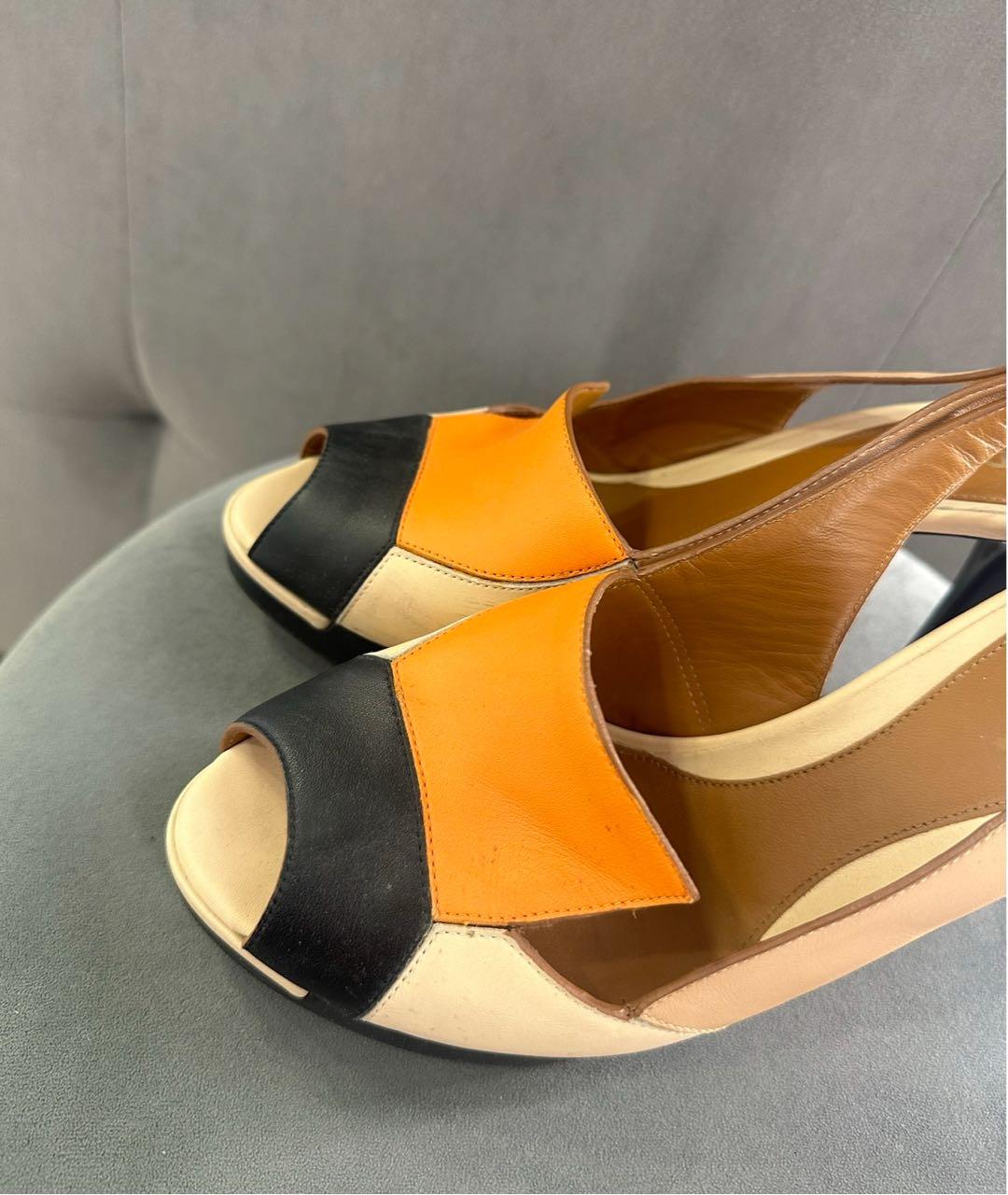 FENDI Мульти кожаные босоножки, фото 3