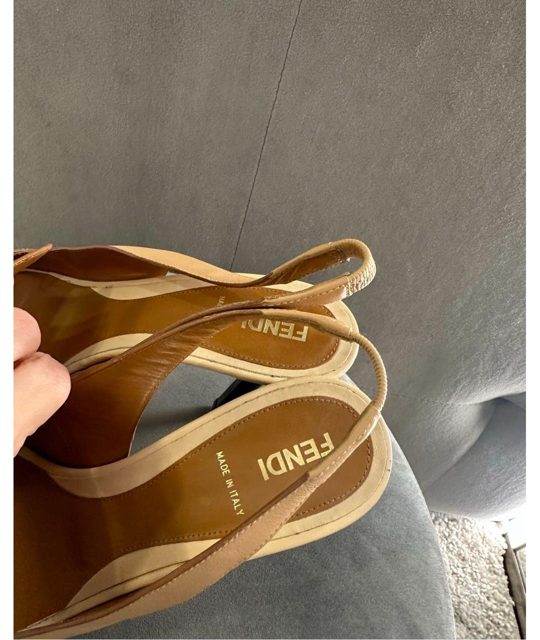 FENDI Мульти кожаные босоножки, фото 2