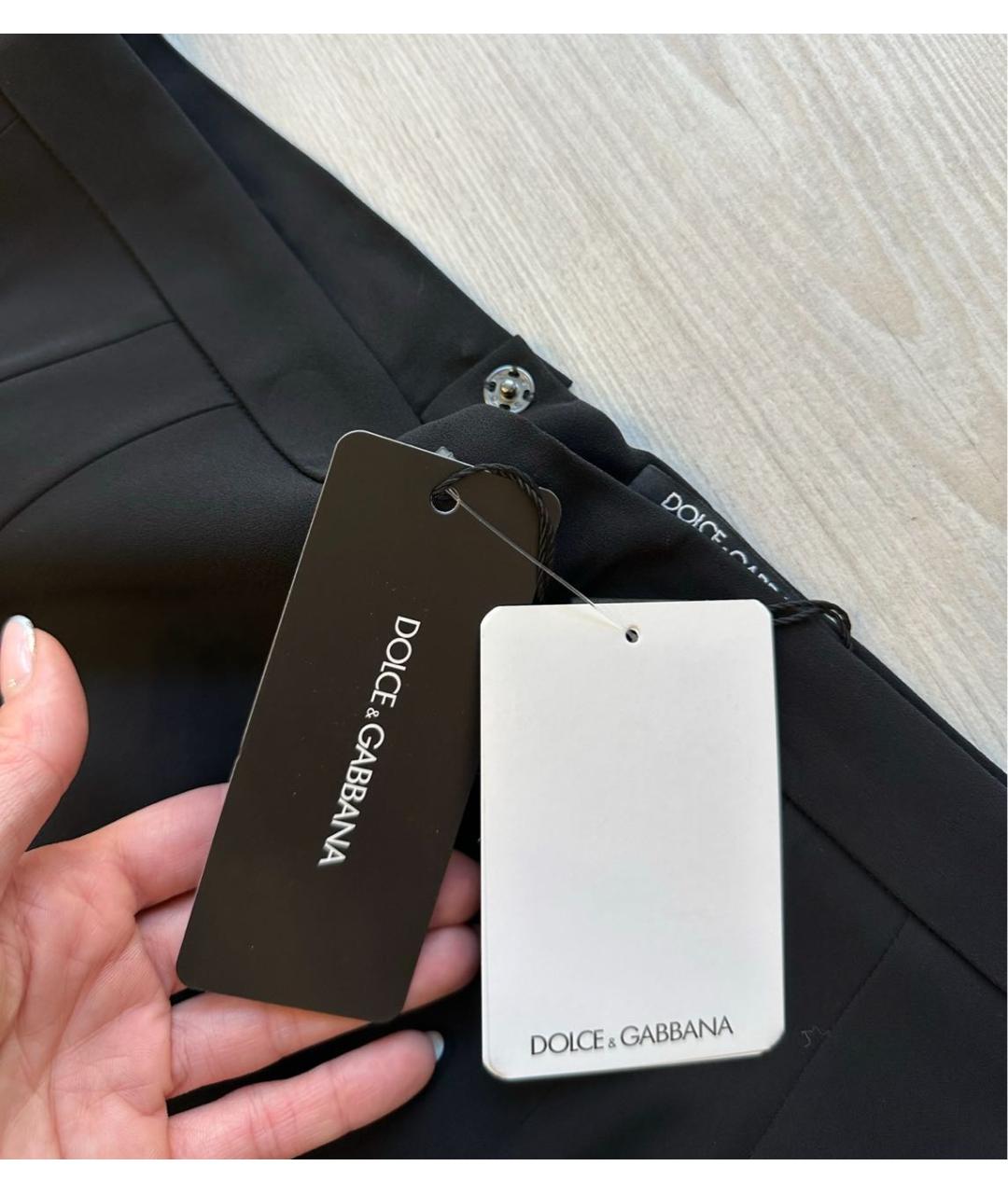 DOLCE&GABBANA Черная юбка миди, фото 4