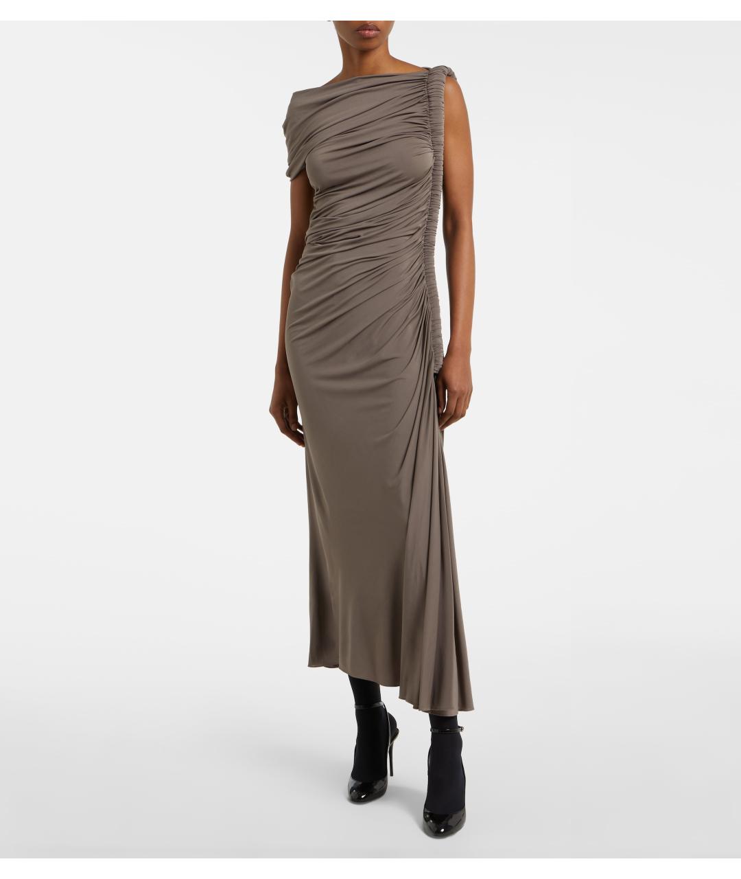ALAIA Коричневое коктейльное платье, фото 4