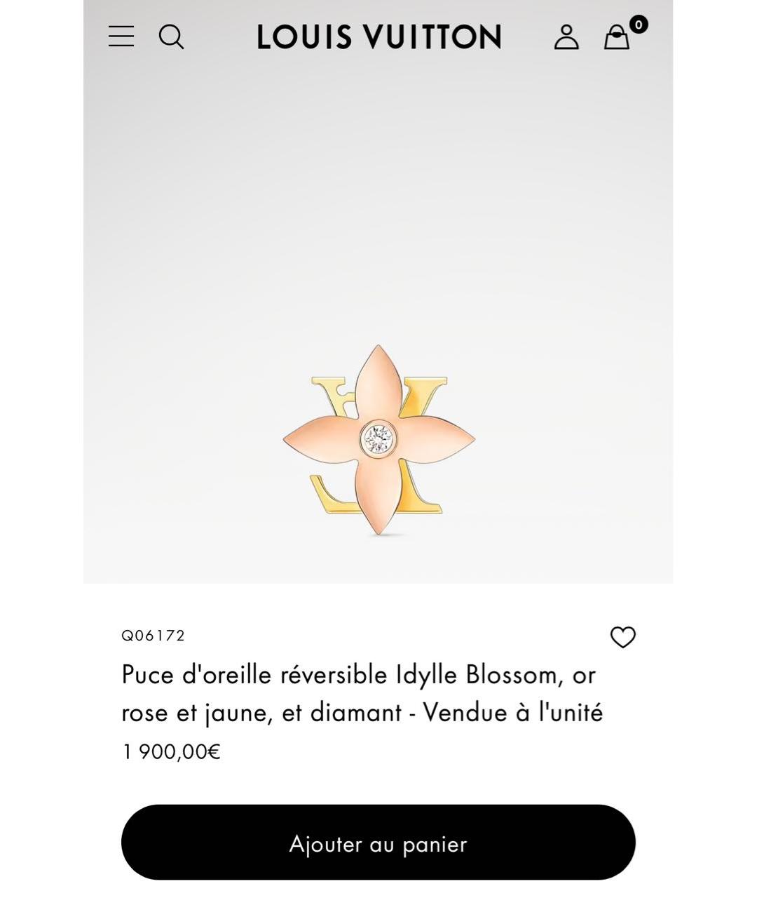 LOUIS VUITTON Золотые серьги из желтого золота, фото 8