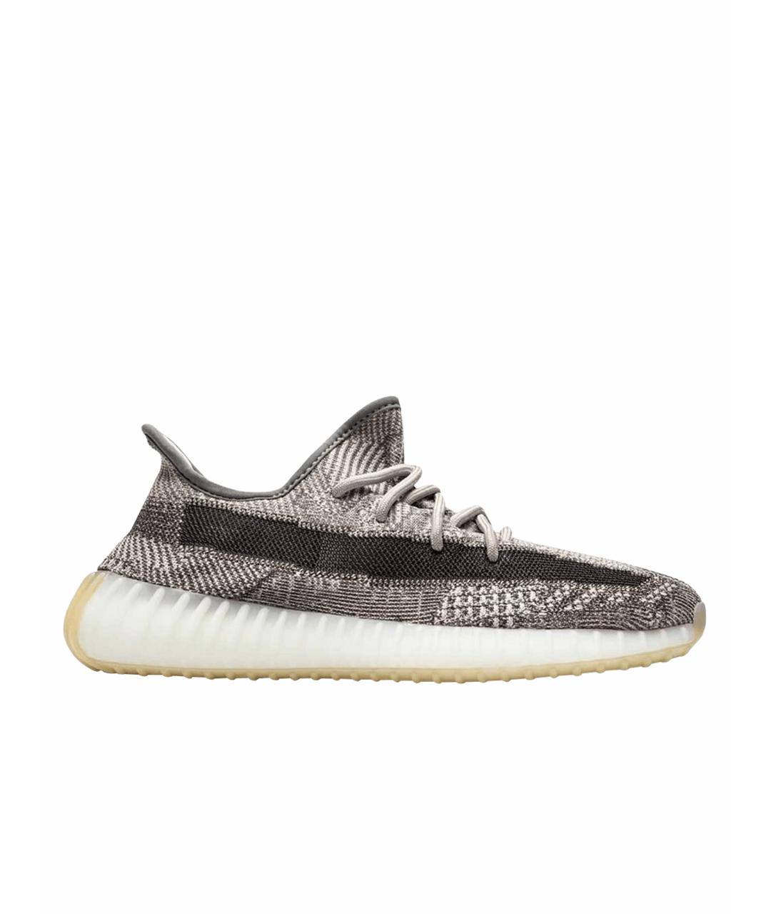 ADIDAS YEEZY Черные текстильные низкие кроссовки / кеды, фото 1