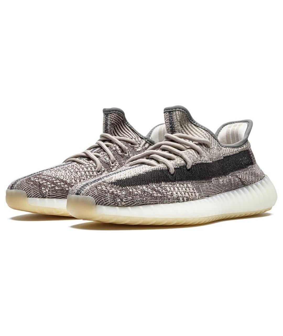 ADIDAS YEEZY Черные текстильные низкие кроссовки / кеды, фото 2